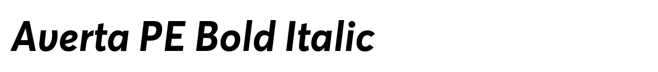 Averta PE Bold Italic